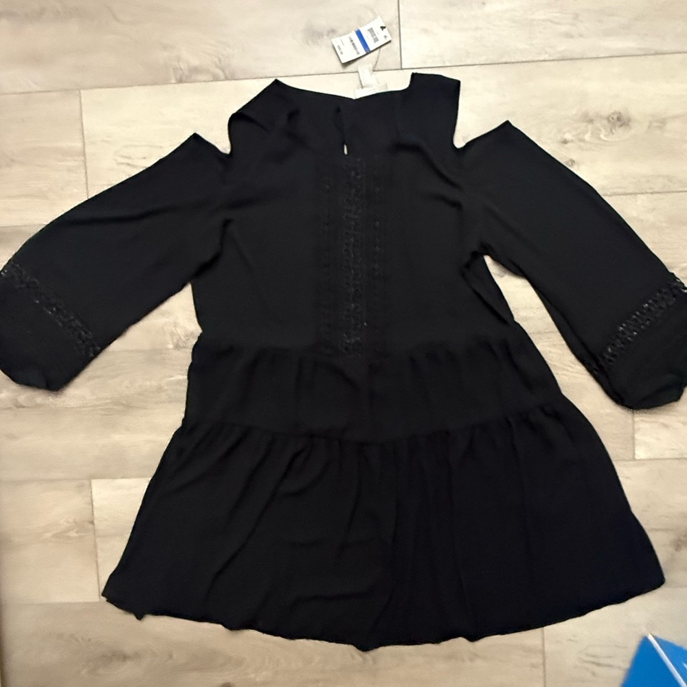 Bar III Black Cold Shoulder Dress